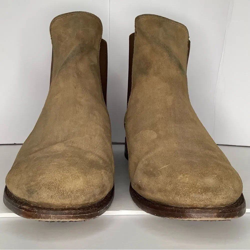 Thursday Cavalier Brown Suede Slip On Men’s Chelsea Boots Sz 12 Southwestern